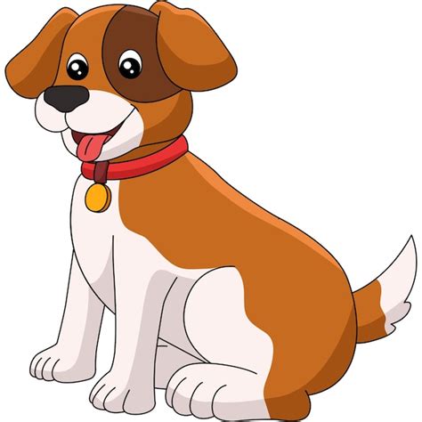 premium vector dog cartoon colored clipart illustration