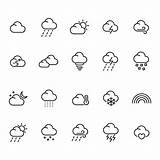 Pogody Ikon Zestaw Clima Wetter Conjunto Iconos Vektoren sketch template