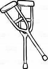 Crutches Clipground sketch template