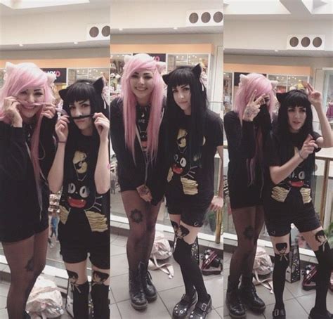 emo girls at mall