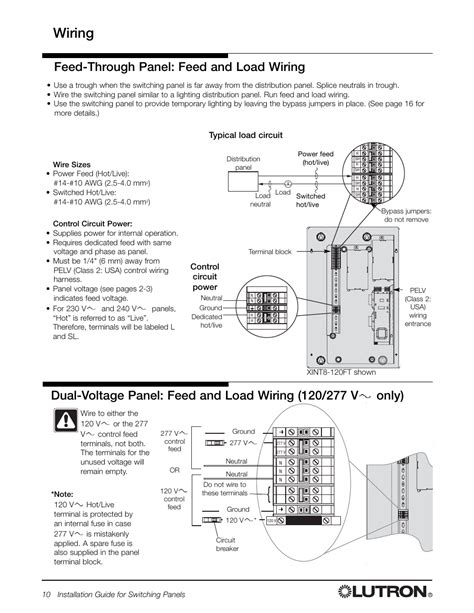 wiring feed  panel feed  load wiring lutron electronics switch user manual page