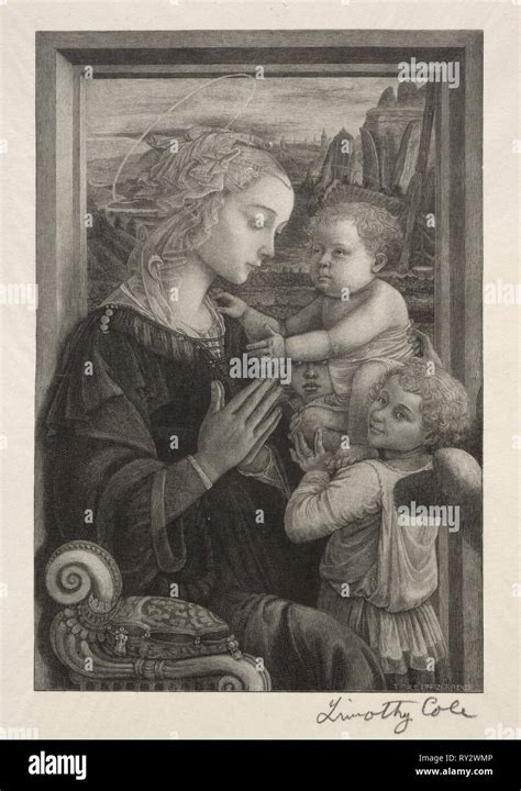 italian masters  virgin adoring  infant christ   timothy cole american