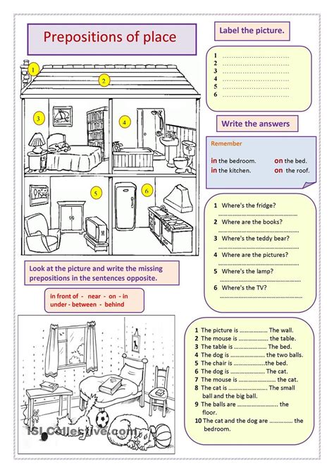 prepositions  place prepositions learn english teaching prepositions