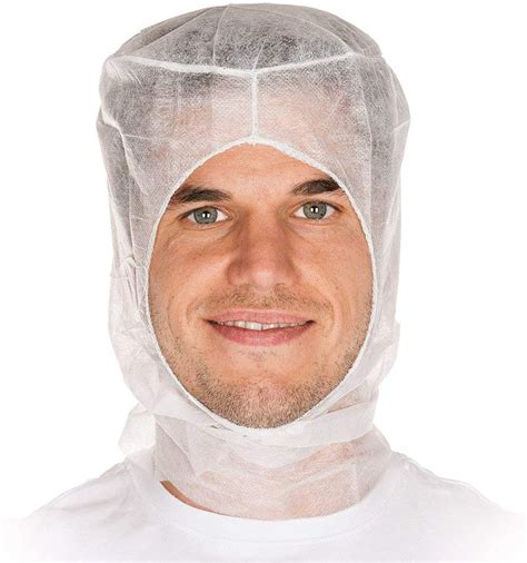 cleanroom white hoods anti static non examination hooded caps 25 100 ebay