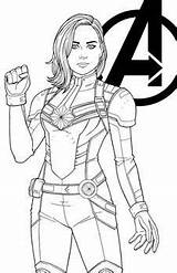 Dibujos Jamiefayx Avengers Larson Brie Capitana Capitan Colorare Disegni Zeichnungen Superheroes Widow Ausmalen Vengadores Colorea Danvers Personajes Eroi Malvorlagen sketch template