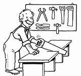 Coloring Carpenter Pages Carpentry Drawing Jobs Para Colorear Getdrawings 為孩子的色頁 Popular Panadero sketch template