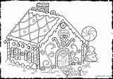 Coloring Gingerbread House Pages Printable Kids Candy Christmas Print Colouring Color Sheet Houses Template Book Family Sheets Sweets Clip Clipart sketch template