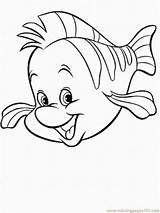 Flounder Coloring Mermaid Little Printable Pages Colouring Color Disney Ariel Online La Gif Fishing Nemo Finding sketch template