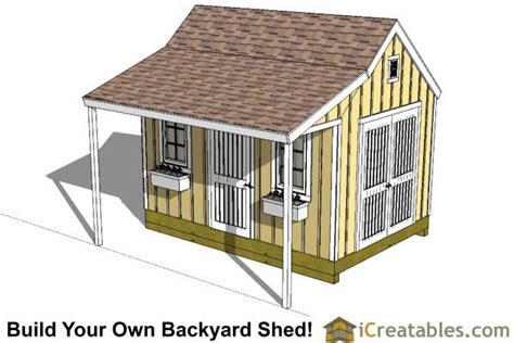 colonial shed  porch plans icreatables sheds