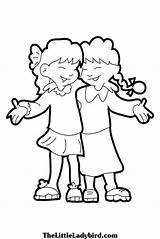 Coloring Pages Friendship Kids Getcolorings sketch template