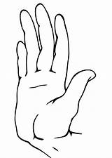 Coloring Stop Hand Cliparts Sign Sheet Pages Edupics sketch template