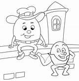 Humpty Dumpty Coloring Pages Kings Men Cute Fun sketch template