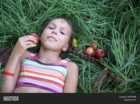 preteen girl apples image and photo bigstock