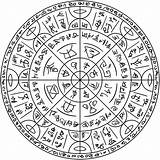 Mystic Circle Simboli Mistici Cerchio Magico Magisk Cirkel Grimoire sketch template