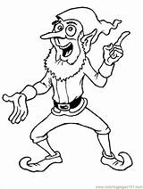Christmas Elves Coloring Pages Printable Color Cartoons sketch template