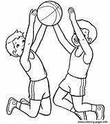 Coloring Basketball Pages Printable sketch template
