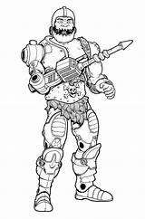 Masters Universe Coloring Pages Behance He Man Trapjaw sketch template