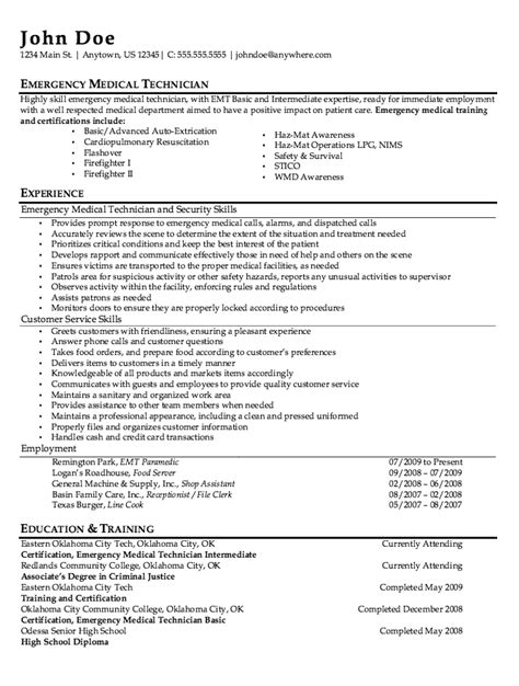 emt  resume examples resume templates resume skills resume
