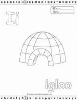 Coloring Pages Igloo Abc Letter Fun Children sketch template