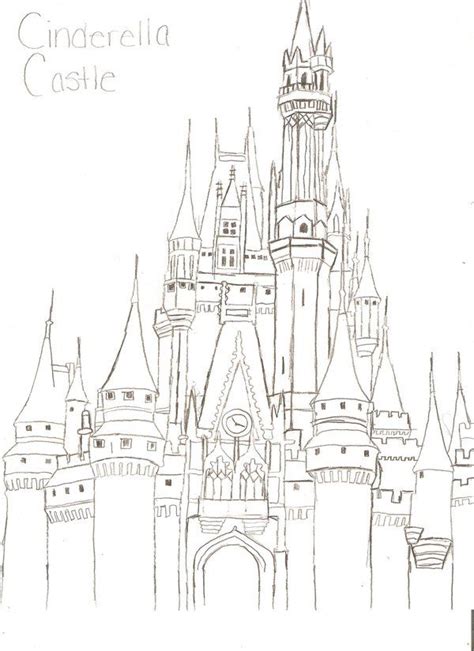 cinderella castle  leaangel  deviantart castle coloring page