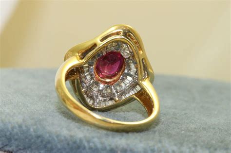 estate 1970 s ruby and diamond ballerina ring emily s