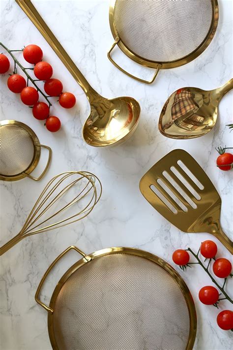 gold kitchen utensils ideas  pinterest rose gold kitchen