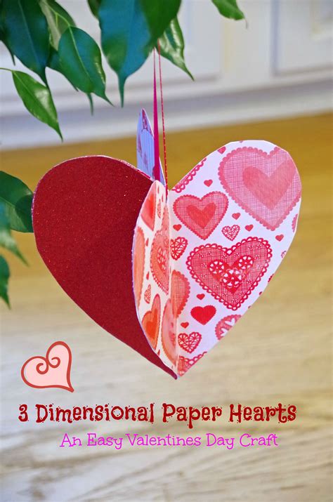 easy valentines day craft idea   paper hearts valentine paper