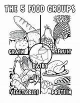 Coloring Pages Health Choices Grains Good Protein Related Healthy Food Color Fitness Group Preschoolers Poker Eating Exercise Foods Colouring Kids sketch template