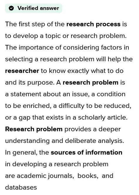 step  research process   develop  topic