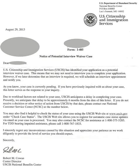 uscis notice  potential interview waiver immigration road blog