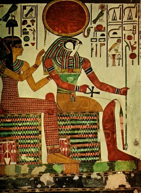 Ancient Egyptian Wall Paintings 1956 Horus Painting By Unknown