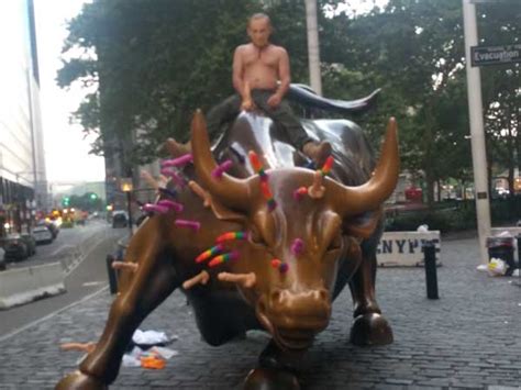 as us resents trump ‘vladimir putin rides ny charging bull with sex toys stuck all over it