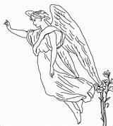 Angel Coloring Pages Guardian Angels Printable Male Color Drawings Sheets Drawing Colouring Tattoo Kids Female Print Keywords Suggestions Related Engravings sketch template