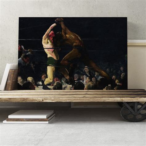 big box art boxing match  george bellows painting print  canvas