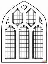 Stained Window Supercoloring Kleurplaten sketch template