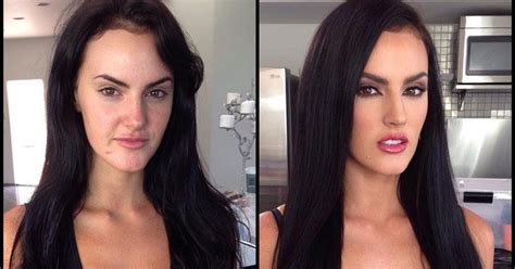 These Photographs Of Pornstars Before And After Makeup Show They Are