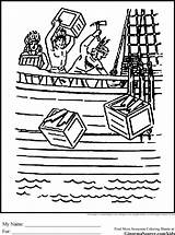 Boston Tea Party Coloring Pages Drawing Printable Measurement Ship Massachusetts Stuff Drawings Clipart Kids Color Getcolorings Unique Getdrawings Book Marathon sketch template