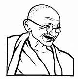 Gandhi Mahatma Jayanti Personaggi Famosi Draw Giochiecolori Luther Fabio sketch template