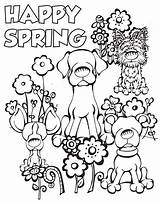 Coloring Spring Pages Happy Print April First Kids Printable Sheets Preschoolers Simple Coloring4free Adults Popular Colouring Color Older Students Boys sketch template