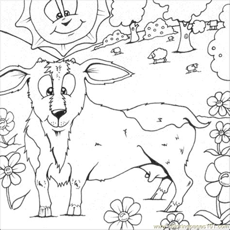 coloring pages goat colouring natural world flowers