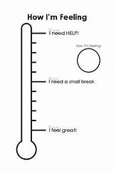 Thermometer Feelings Kindergarten Tpt Grade sketch template