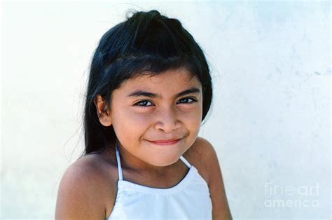 smiling girl in merida mexico photograph by wernher krutein fine art