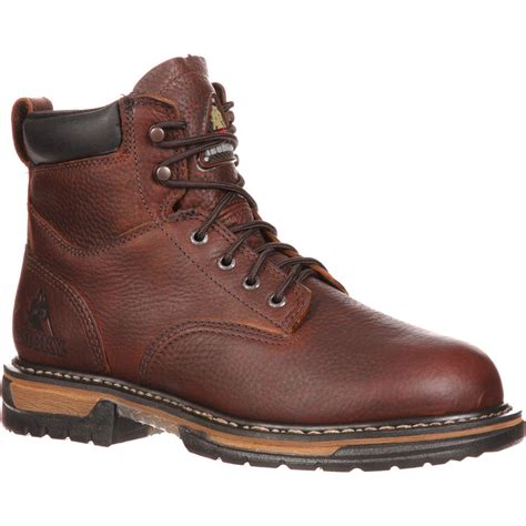 rocky mens ironclad waterproof brown work boots