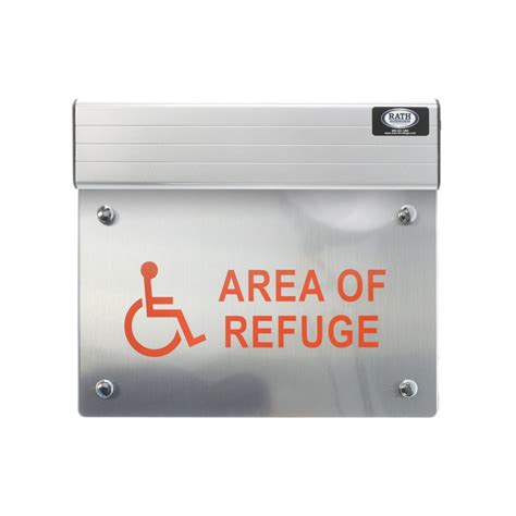 rath  double sided led sign  battery backup area  refuge stainless