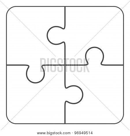 jigsaw puzzle blank vector photo  trial bigstock