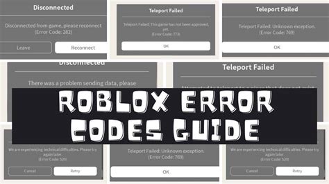 roblox error codes guide    solve