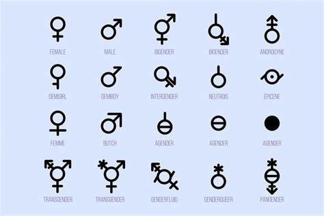 gender diversity monochrome icons set 880032 graphic objects