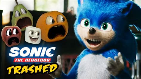 annoying orange sonic  hedgehog trailer trashed youtube