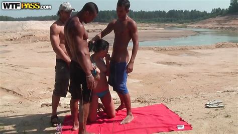 bella margo in brunette s dream gangbang on the beach hd from wtf pass hard fuck girls