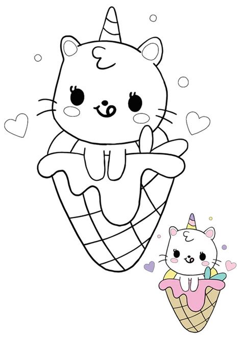 cute unicorn ice cream coloring pages thekidsworksheet